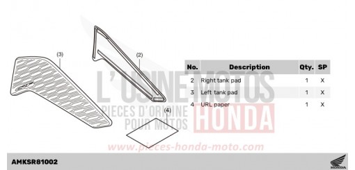 KIT,SIDE TANK PAD CRF1100DR de 2024